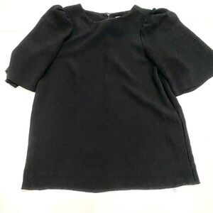 H&M black puff sleeve blouse size 2